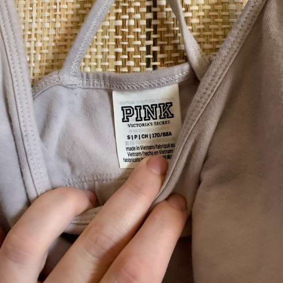 PINK Top Bralette Sports Bra Athletic Wear Women Size Small Grey Tie Dye - Picture 2 of 3